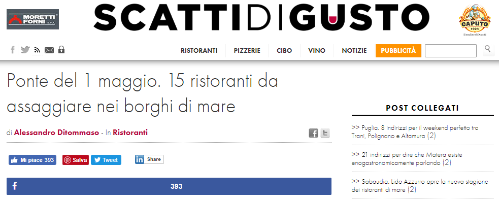 Essenza su Scatti di Gusto per il 1 Maggio